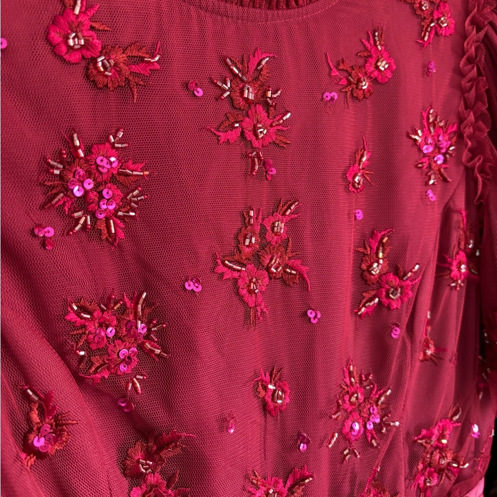 Ivy City Co Red Anastasia Dress Size Small - Picture 6 of 13